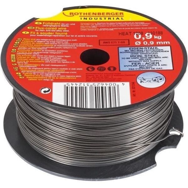 Welding wire ROTHENBERGER, 0.9 mm / 0.9 kg, with flux
