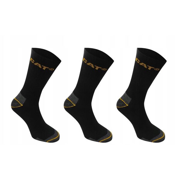 Men's work socks CAT, DYP394 black, size 46/50, 3 pairs