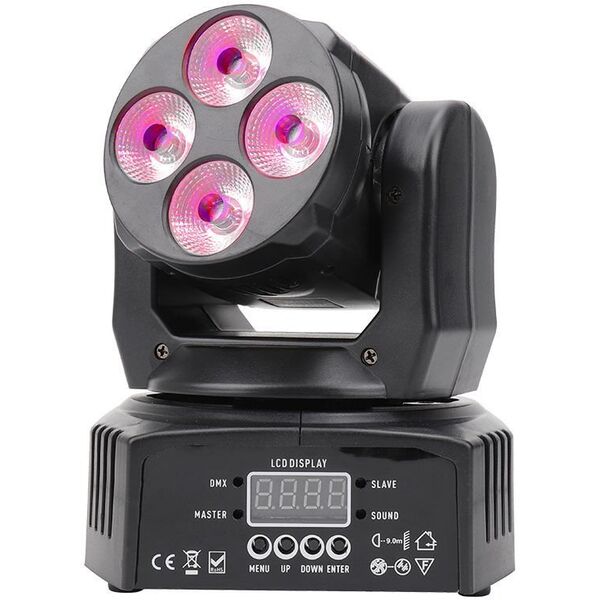 NN 408 WASH 4x8W RGBW minigłowica ruchoma LED