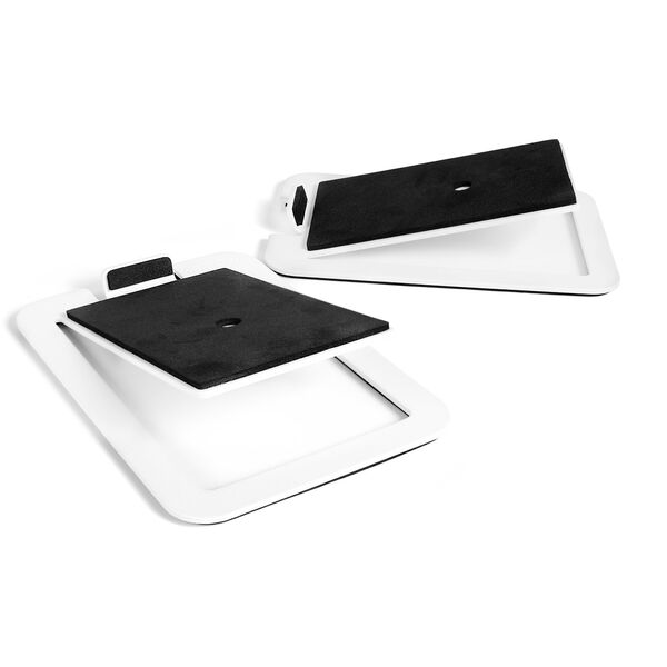 KANTO AUDIO DESKTOP SPEAKER STANDS FOR MIDSIZE SPEAKERS - WHITE (PAIR)