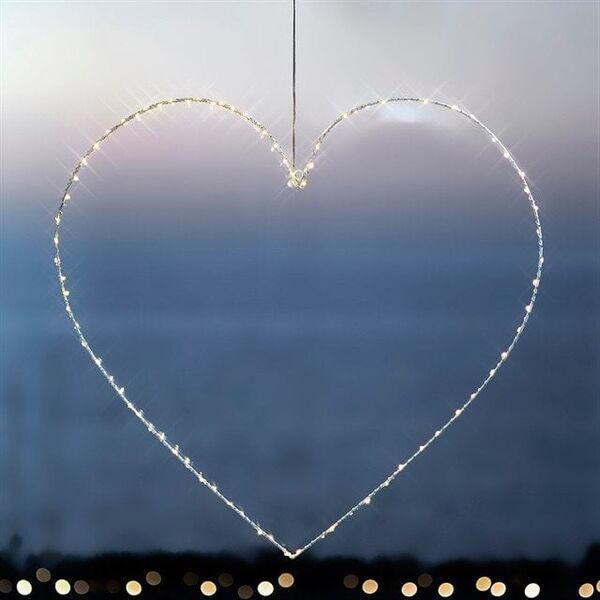 Sirius Home 41280, Transparent, White, Metal, Ambience, Heart, 80 bulb(s), LED