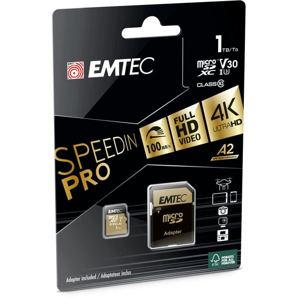 Emtec mSD 1TB UHS-I U3 V30 A2 SpeedIN