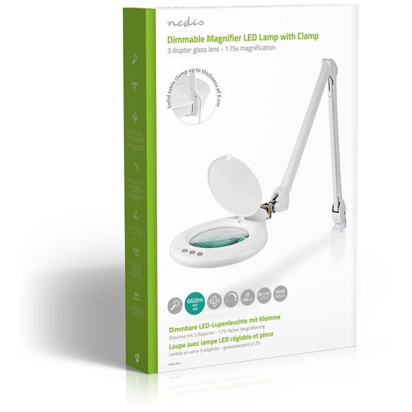 Nedis MAGL3WT Magnifying Table Lamp 3 diopters / 6500 K / 10 W / 660 lm