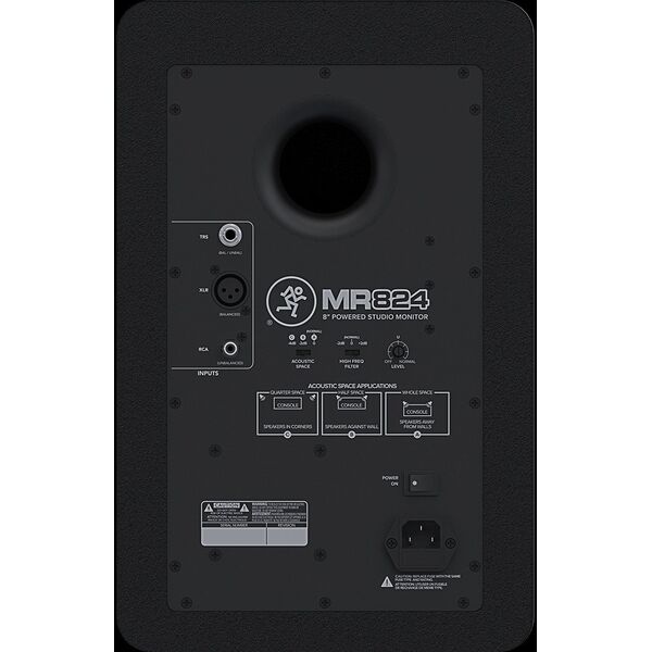 Monitor Mackie MR824 - 1.0 Kanäle - Verkabelt - XLR/6.3mm/RCA - 55 W - 35 - 20000 Hz - Schwarz