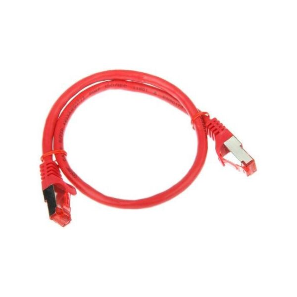 Telegärtner , S/FTP, PiMF, Cat 6A (ISO/IEC), czerwony, 0,5 m (L00000A0074)