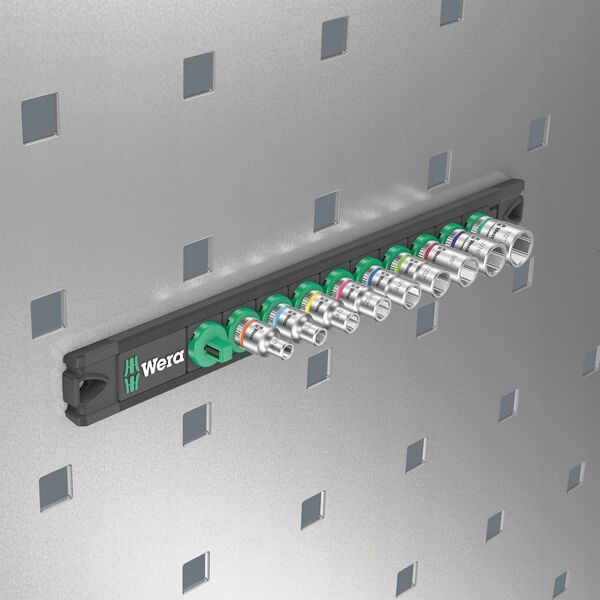 Wera Wera socket magnetic strip A Imperial 1 socket set 1/4, imperial (black/green, 9?piece)