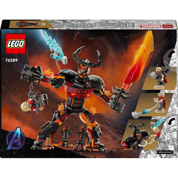 LEGO Marvel Thor kontra figurka konstrukcyjna Surtura (76289)
