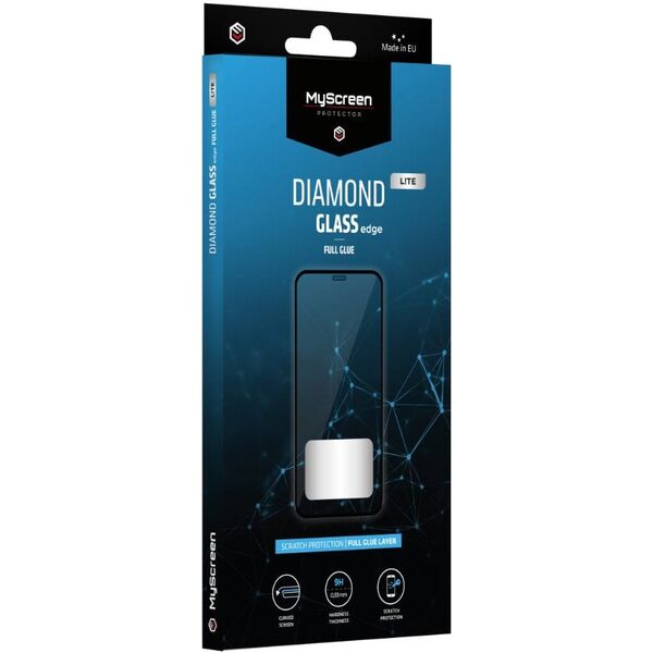 HMD Crest/Crest Max/Arrow Pro- Γυαλί ασφαλείας για ελαφρώς καμπυλωμένες οθόνες DIAMOND GLASS LITE edge FULL GLUE