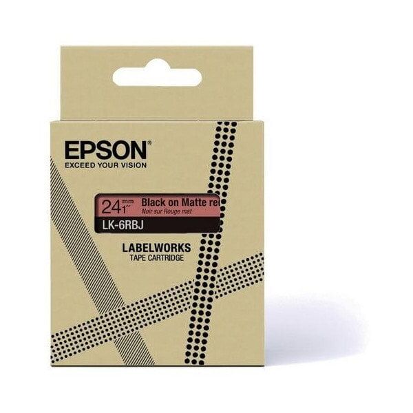 EPSON Matte Tape Red/Black 18mm 8m LK-5RBJ