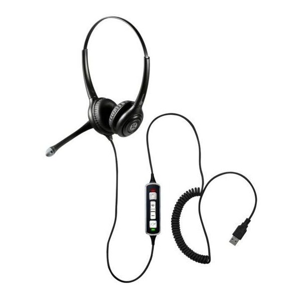 Ακουστικά USB-A Geemarc CLA3 + Μικρόφωνο, Συμβατό με Ακουστικά Βαρηκοΐας