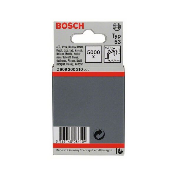 Bosch Zszywki z cienkiego drutu typ 53 8mm 5000szt. (2609200210)