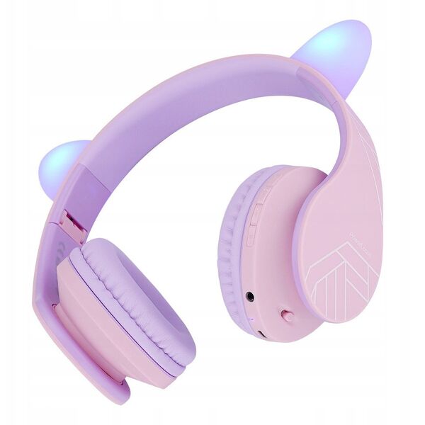 Ακουστικά PowerLocus BT P2 Kids Cat Ears Purple/P