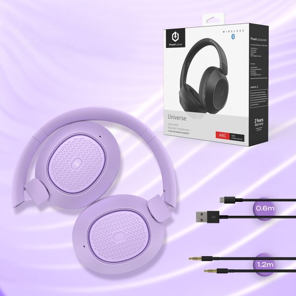 Ακουστικά Bluetooth PowerLocus ANC Universe Purpl