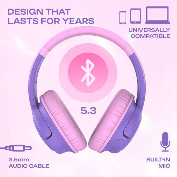 Ακουστικά Bluetooth PowerLocus Bobo Kids Μαύρο/Μπλε