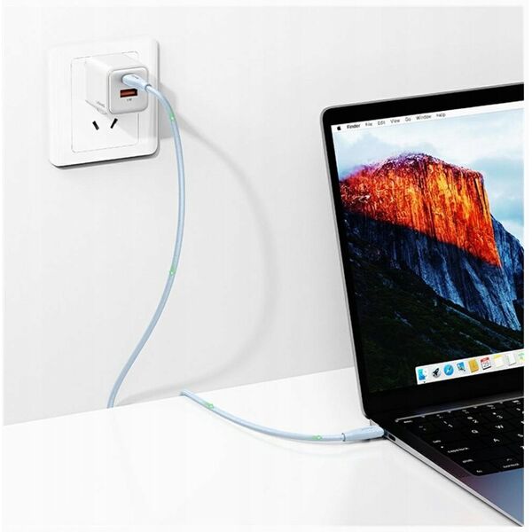 Kabel USAMS Green Series SJ716 60W USB-C do USB-C 1m niebieski