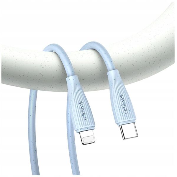 Kabel USAMS Green Series SJ717 30W USB-C do Lightning 1m różowy