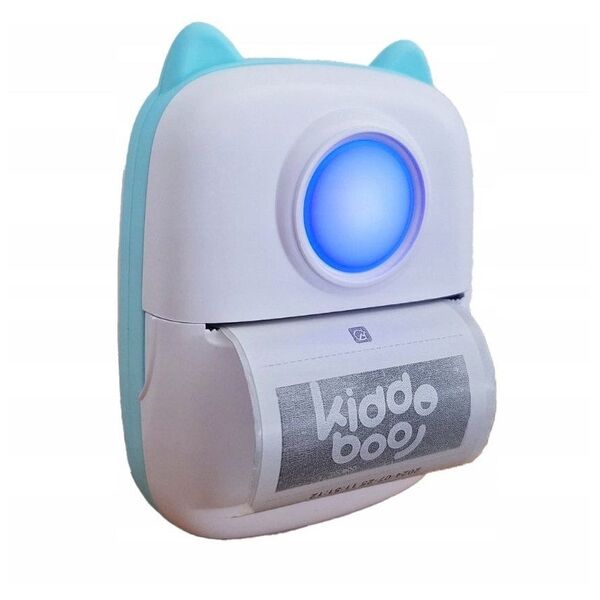 Drukarka Termiczna Bluetooth do Zdjęć Naklejek Notatek Etykiet / KiddoBoo X2 / Biały Piesek