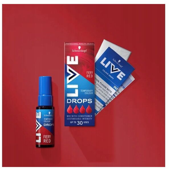 SCHWARZKOPF_Live Drops zmywalna farba do włosów Fiery Red 30ml