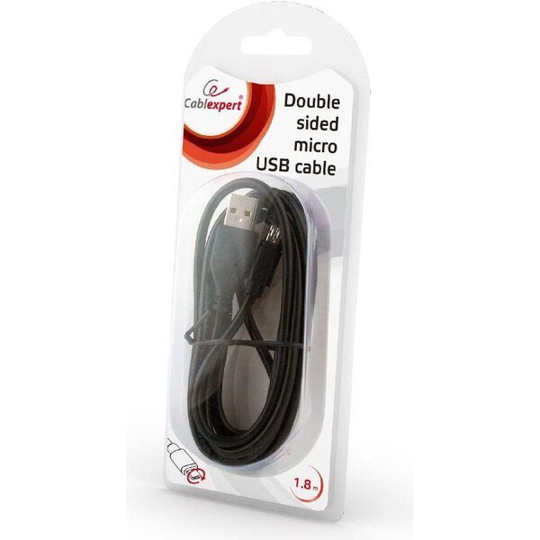 Kabel USB Gembird USB-A - 2 m Czarny (CCB-USB2-AMmDM-6)