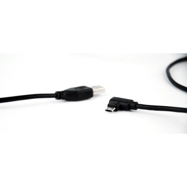 Kabel USB Gembird kątowy micro USB do USB 2.0 Czarny (CCB-USB2-AMmDM90-6)