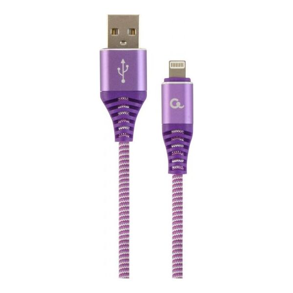 Kabel USB Gembird USB-A - Lightning 2 m Fioletowy (CC-USB2B-AMLM-2M-PW)