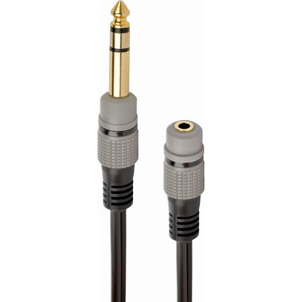 Adapter AV Gembird Jack 3.5mm - Jack 6.3mm czarny (A-63M35F-0.2M)