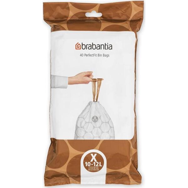 Brabantia Worki na śmieci rozmiar X 10-12L 40szt 138041