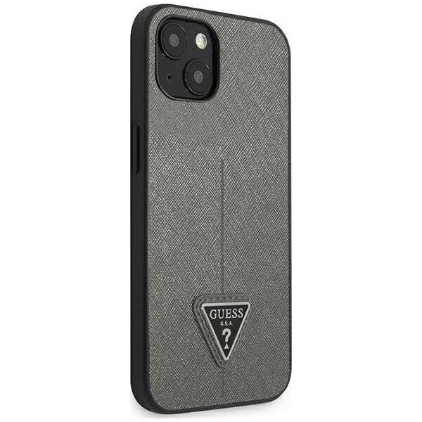 Guess Guess GUHCP13MPSATLG iPhone 13 6,1" srebrny/silver hardcase SaffianoTriangle Logo