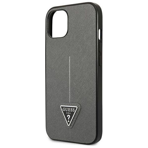 Guess Guess GUHCP13MPSATLG iPhone 13 6,1" srebrny/silver hardcase SaffianoTriangle Logo