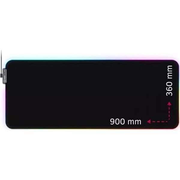 Podkładka Lorgar Lorgar Steller 919, Gaming mouse pad, High-speed surface, anti-slip rubber base, RGB backlight, USB connection, Lorgar WP Gameware support, size: 900mm x 360mm x 3mm, weight 0.635kg