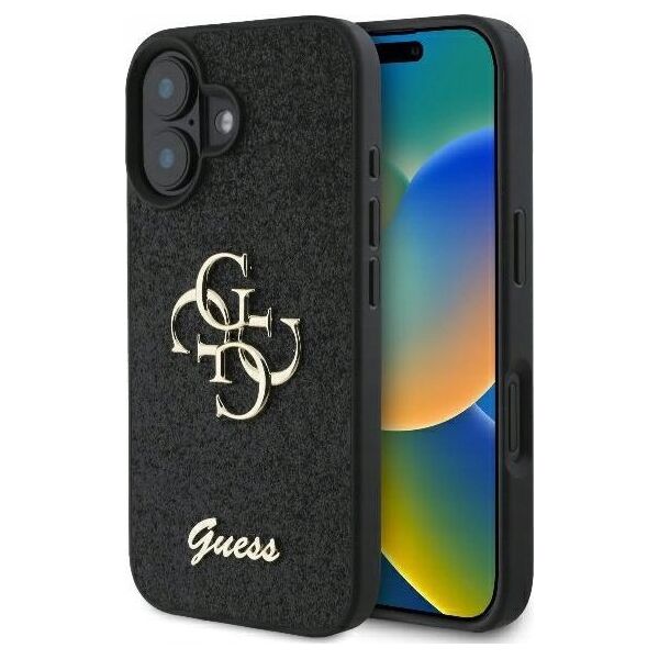 Guess Guess GUHCP16MHG4SGK iPhone 16 Plus 6.7" czarny/black hardcase Fixed Glitter Big 4G