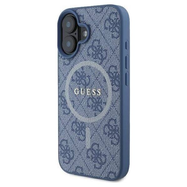 Guess Guess GUHMP16SG4GFRB iPhone 16 6.1" niebieski/blue hardcase 4G Ring Classic Logo MagSafe