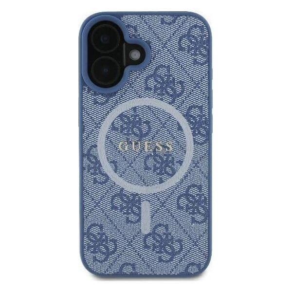 Guess Guess GUHMP16SG4GFRB iPhone 16 6.1" niebieski/blue hardcase 4G Ring Classic Logo MagSafe