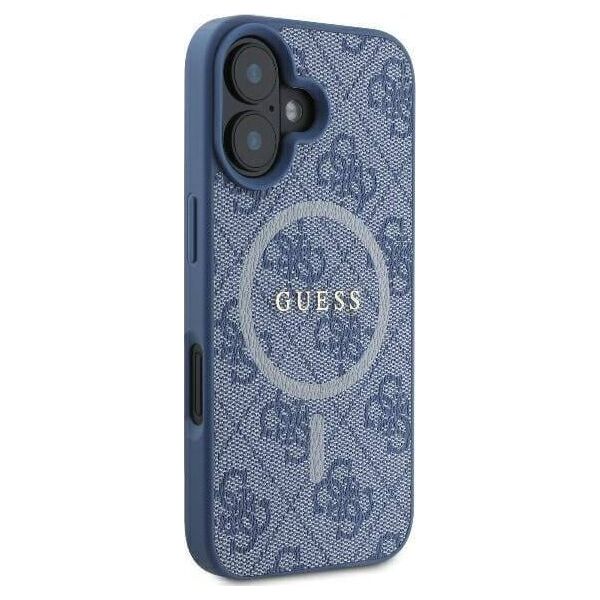 Guess Guess GUHMP16SG4GFRB iPhone 16 6.1" niebieski/blue hardcase 4G Ring Classic Logo MagSafe