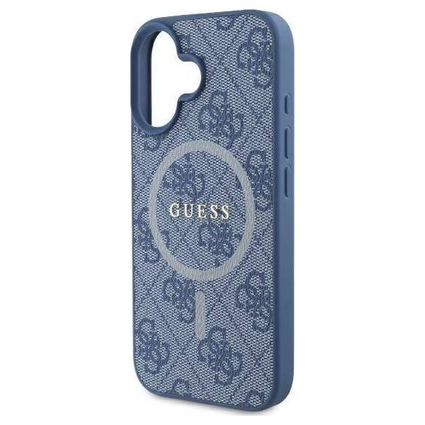 Guess Guess GUHMP16SG4GFRB iPhone 16 6.1" niebieski/blue hardcase 4G Ring Classic Logo MagSafe