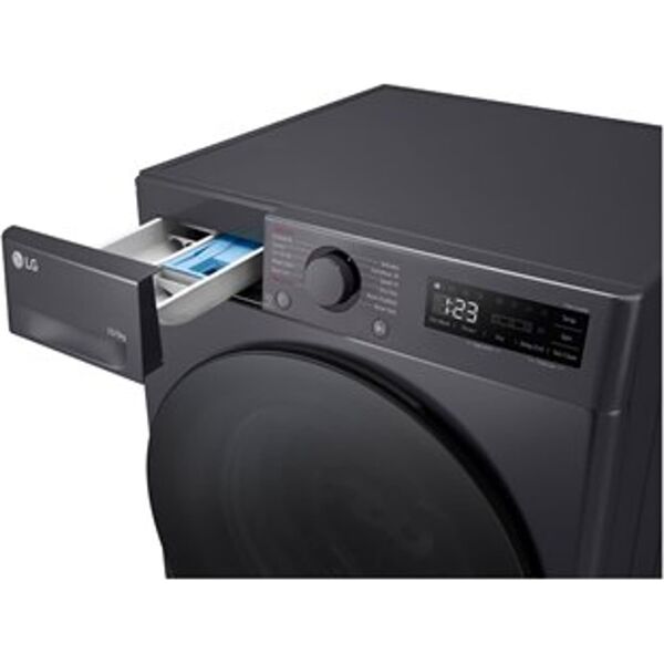 Pralko-suszarka LG LG | Washing machine with dryer | F4DR510S2M | Energy efficiency class A | Front loading | Washing capacity 10 kg | 1400 RPM | Depth 56.5 cm | Width 60 cm | Display | LED | Drying system | Drying capacity 6 kg | Steam function | Direct