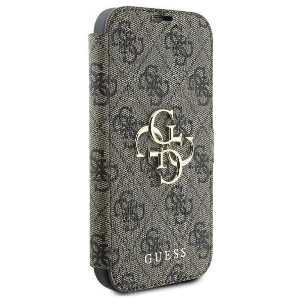 Guess Guess GUBKP16X4GMGBR iPhone 16 Pro Max 6.9" brązowy/brown book 4G Metal Logo