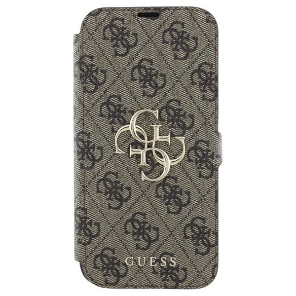 Guess Guess GUBKP16X4GMGBR iPhone 16 Pro Max 6.9" brązowy/brown book 4G Metal Logo
