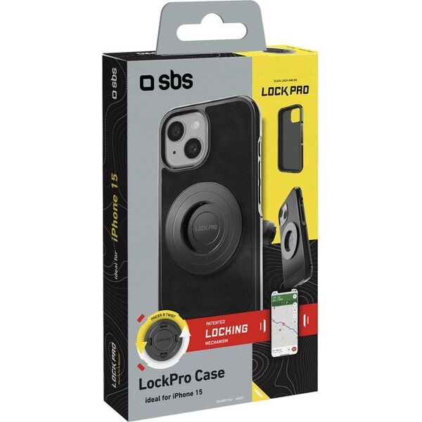 SBS-LockPro case for iPhone 15, black standard