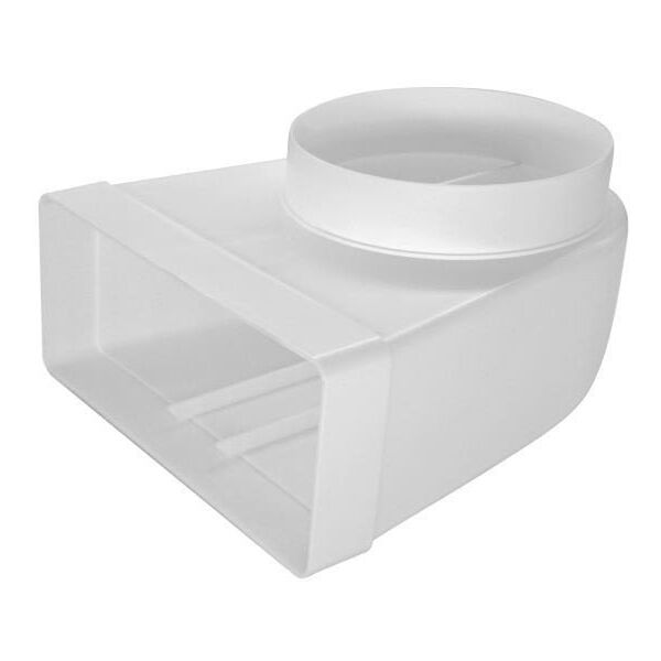 Duct elbow KLD29-125, 220 x 90 mm x DN125, rectangular - round