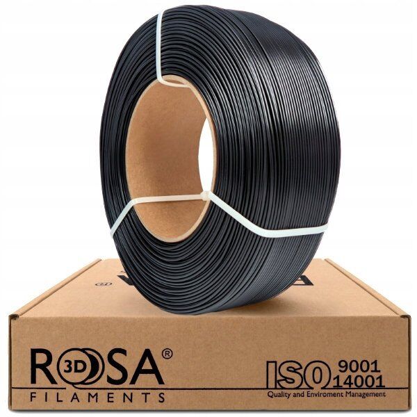 Filament PET-G black 1 75 mm 1 kg refill Rosa3D