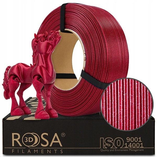 Filament PLA Galaxy Red Wine 1.75mm 1kg refill materials Rosa3D