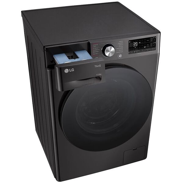 LG F4DR711S2BA 11/6 kg βάθος 56.5 cm  1400 στροφές/λεπτό. μαύρο