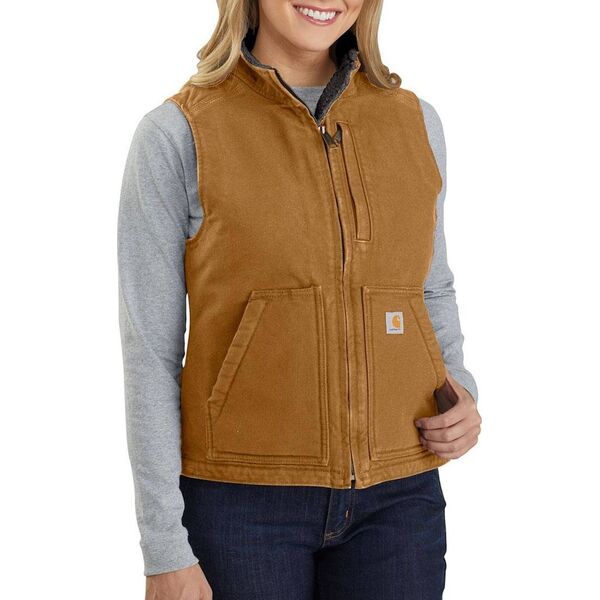 Carhartt Damska Kamizelka Carhartt Sherpa Lined Mock Brown