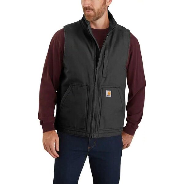 Carhartt Kamizelka Carhartt Washed Duck Sherpa-Lined Black