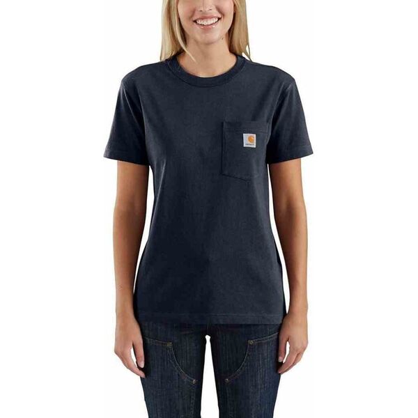 Carhartt Koszulka Carhartt WK87 Workwear Pocket S/S Navy