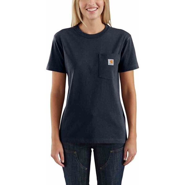 Carhartt Koszulka Carhartt WK87 Workwear Pocket S/S Navy