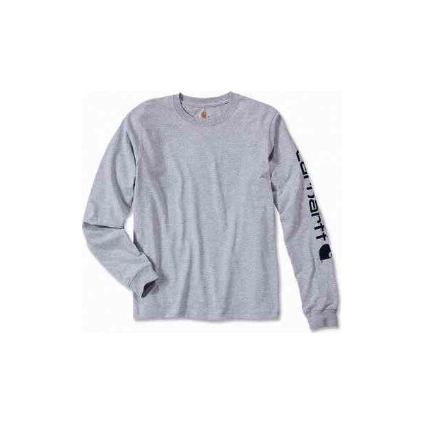 Carhartt Koszulka Carhartt Logo Long Sleeve Grey