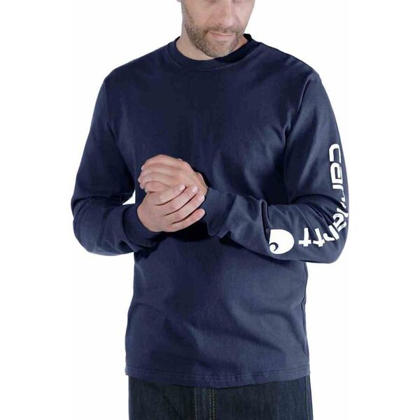 Carhartt Koszulka Carhartt Logo Long Sleeve Navy