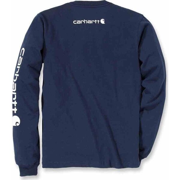 Carhartt Koszulka Carhartt Logo Long Sleeve Navy